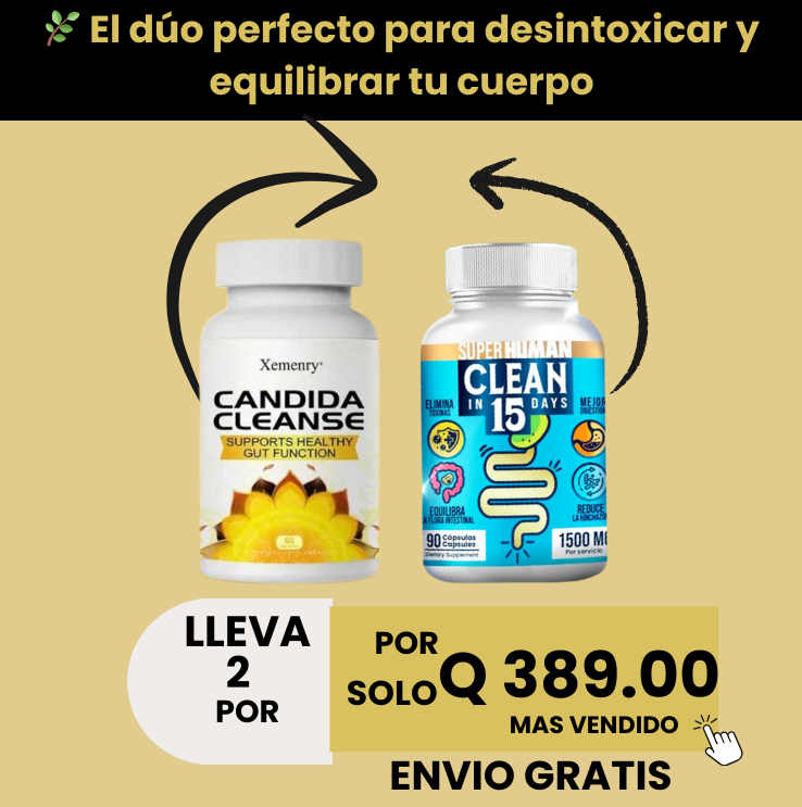 CANDIDA CLEANSE® 100% Original + Clean15™ Limpieza Completa