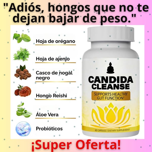 2X1 Candida Cleanse – Reduce antojos, hinchazón y fatiga + Envío Gratis