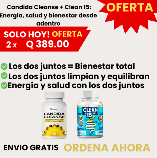 CANDIDA CLEANSE® 100% Original + Clean15™ Limpieza Completa